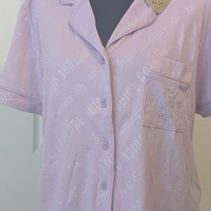Juicy Couture Pink & Purple Satin Pajama Set – Size L (NWT)